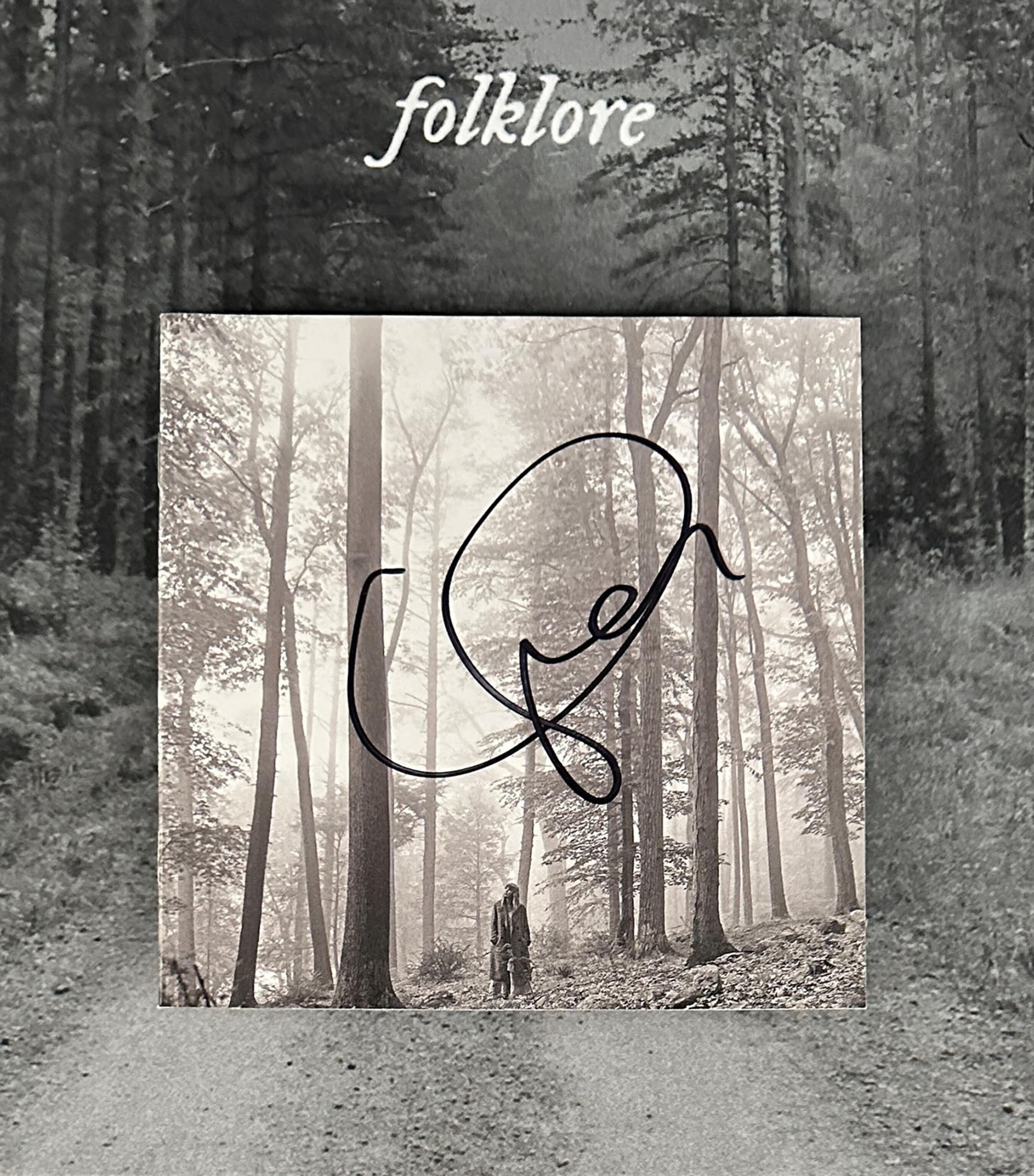 Autographed Taylor Swift Folklore CD Cover Display in Bespoke Frame