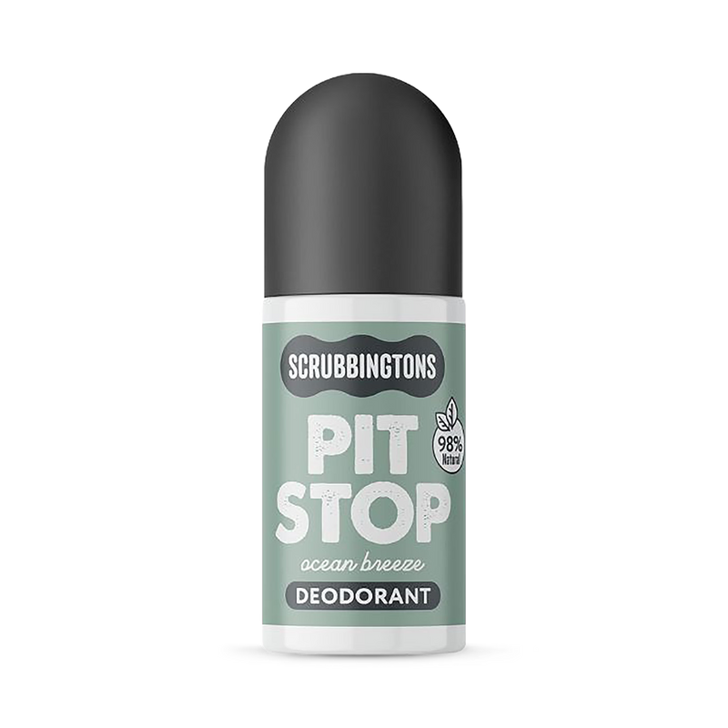 Scrubbingtons roll-on deodorant Ocean Breeze 75ml, imported from the UK