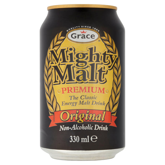 Grace Mighty Malt Can 330ml (Sugar levy applied) African & Caribbean Sainsburys   