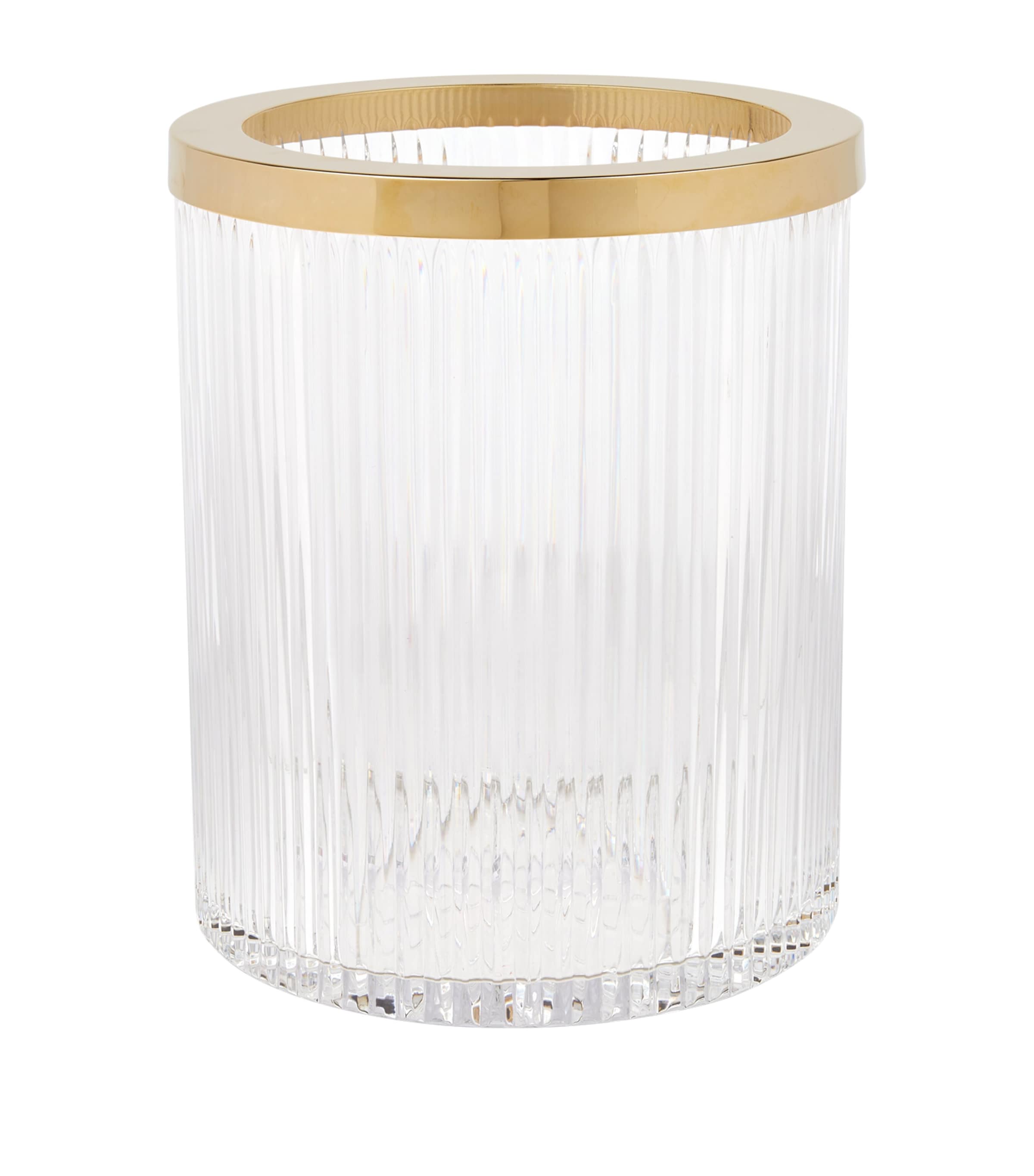 Zodiac Roman Crystal bathroom bin with chrome design (British brand)