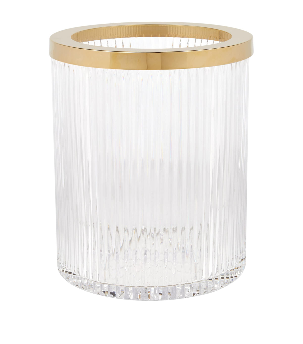 Zodiac Roman Crystal bathroom bin with chrome design (British brand)