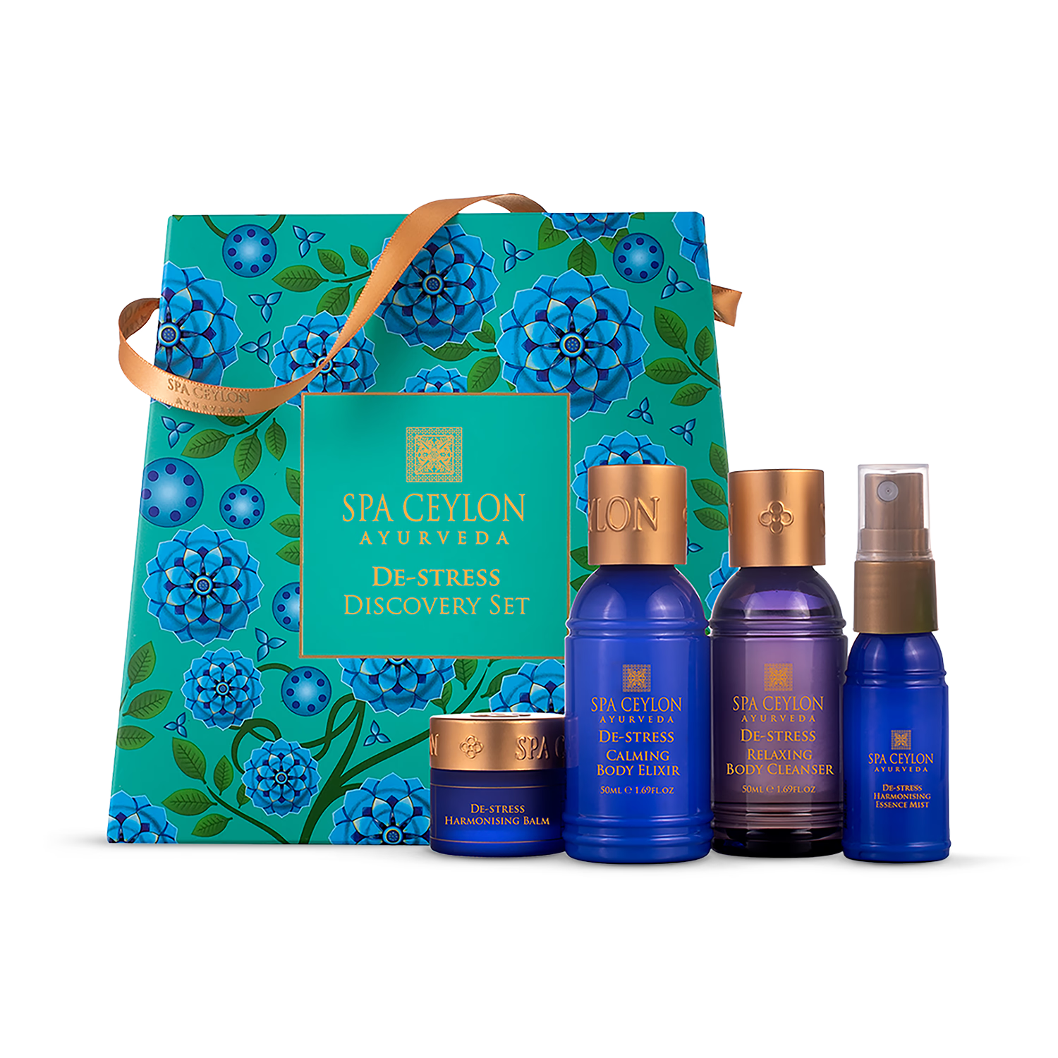 De-Stress Discovery Set bath and body products, UK version