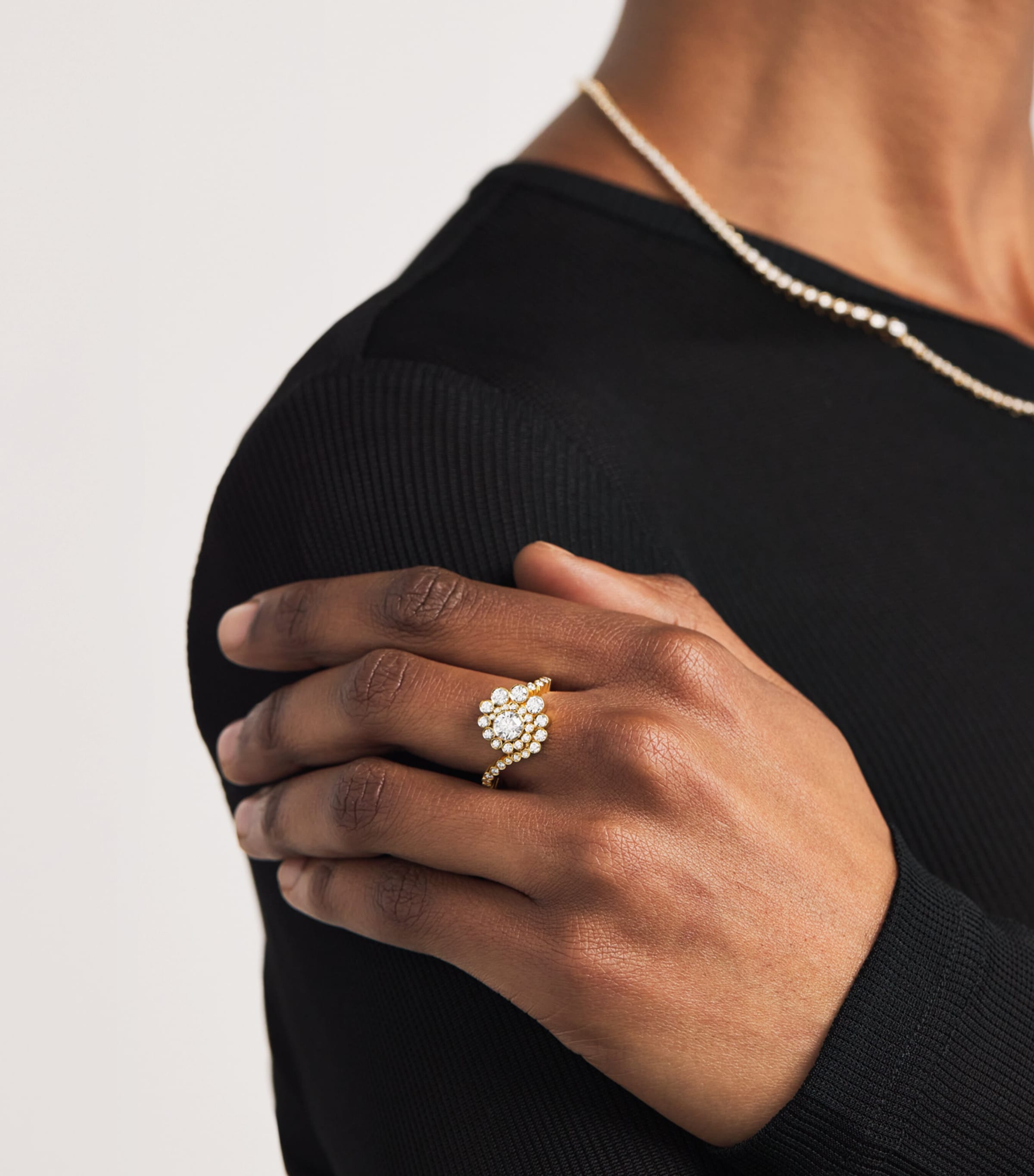 Sophie Bille Brahe Plateau ring yellow gold diamond 18kt, UK version