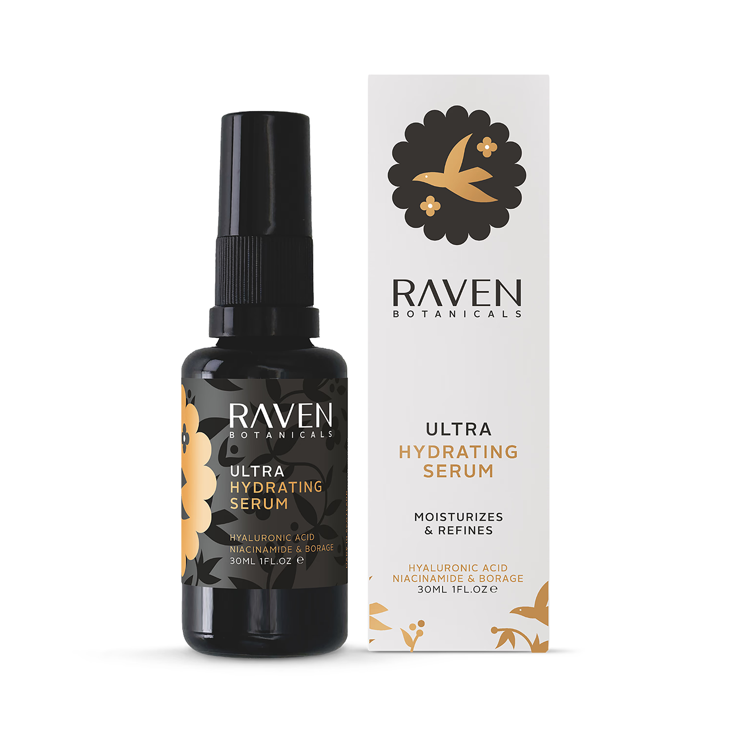 Raven Botanicals ultra hydrating serum 30ml (British brand)