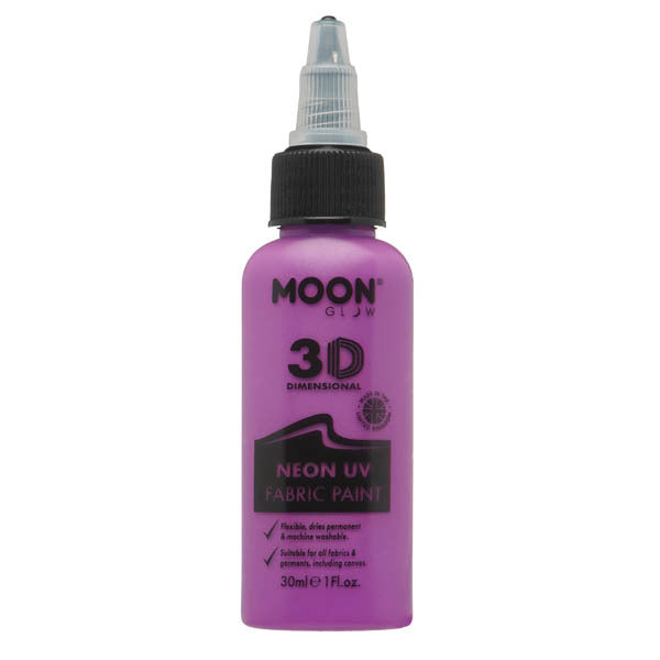 Moon Glow Neon UV Stoffmalfarbe 30ml, importiert aus dem Vereinigten Königreich