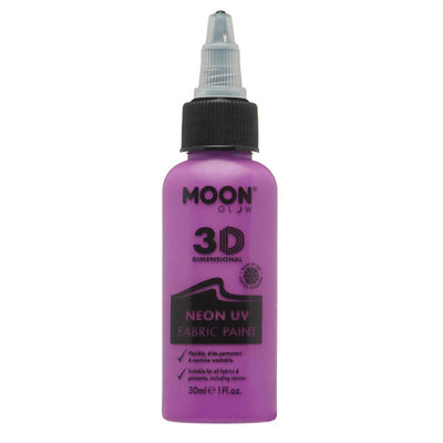 Moon Glow Neon UV Fabric Paint Intense Purple 30ml