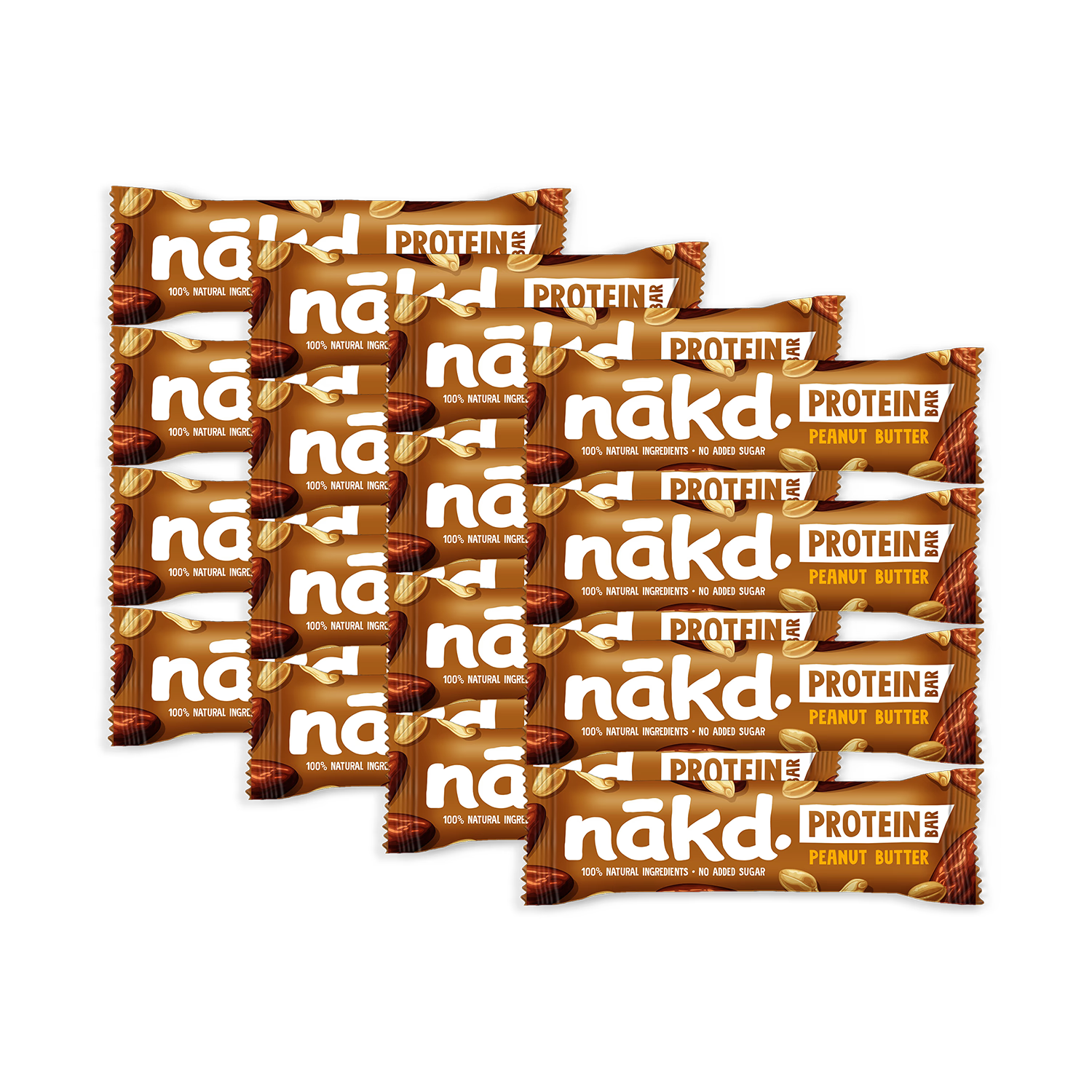 Nakd protein peanut butter bars 16 pack 45g each, UK version
