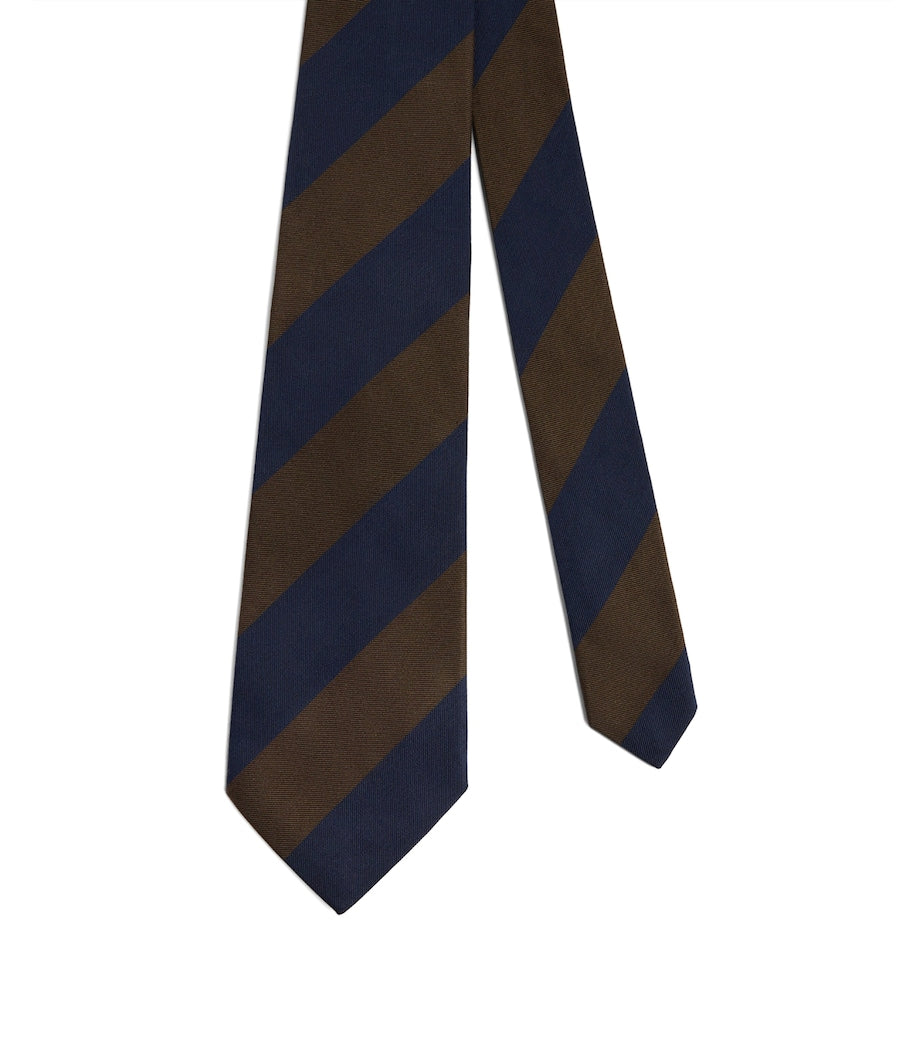 Dunhill Mulberry Silk Stripe Tie, imported from the UK