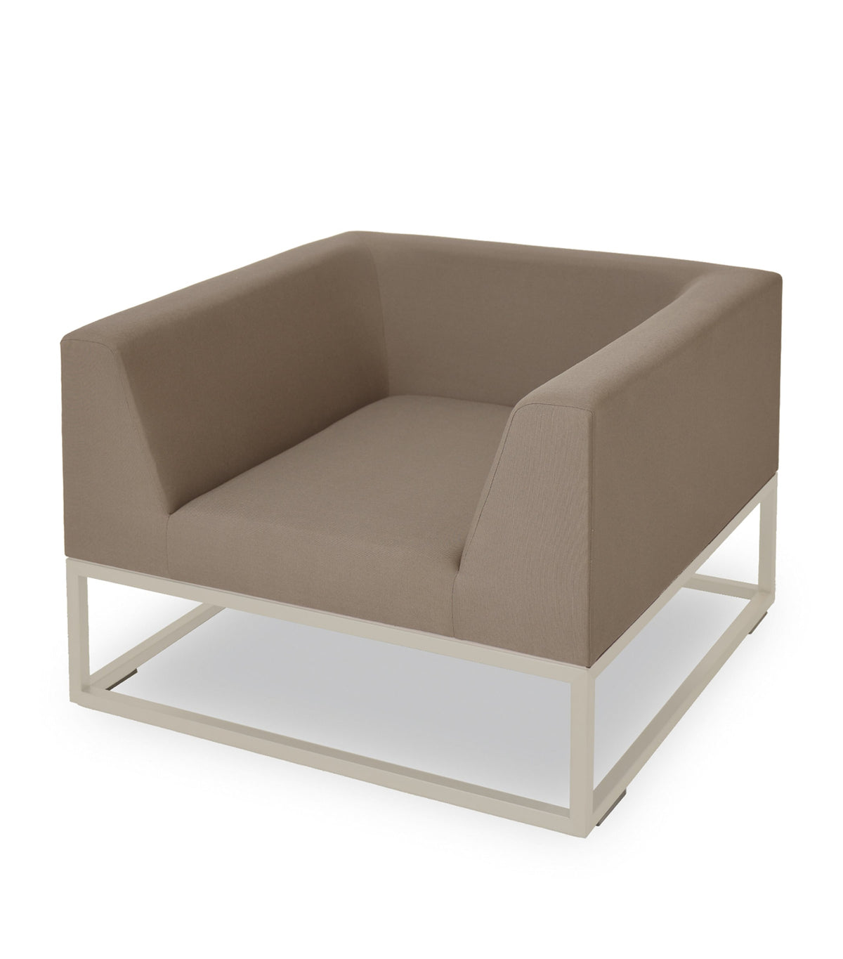 Indian Ocean modular outdoor armchair with stainless steel base, UK version