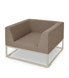Indian Ocean modular outdoor armchair with stainless steel base, UK version