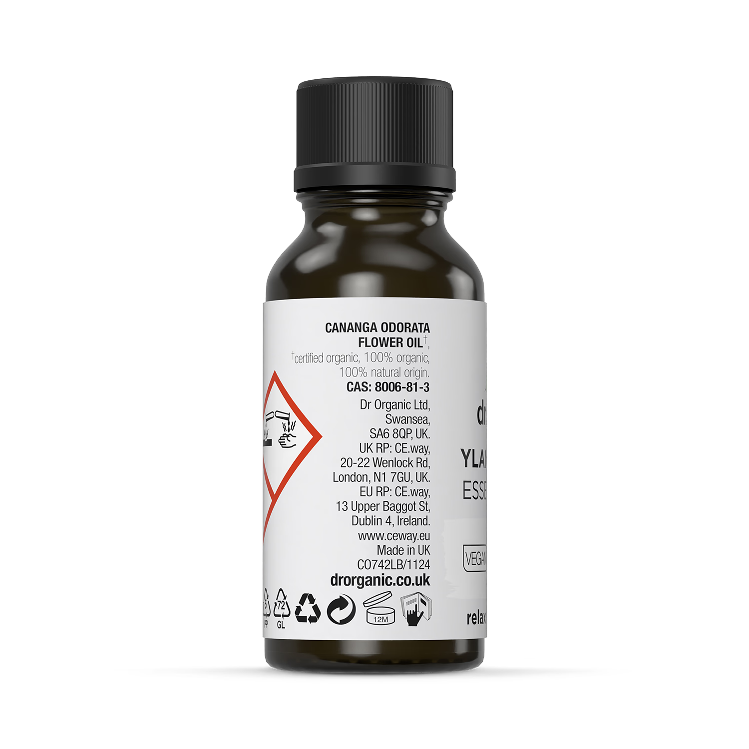 Dr Organic Ylang Ylang essential oil 10ml - British product