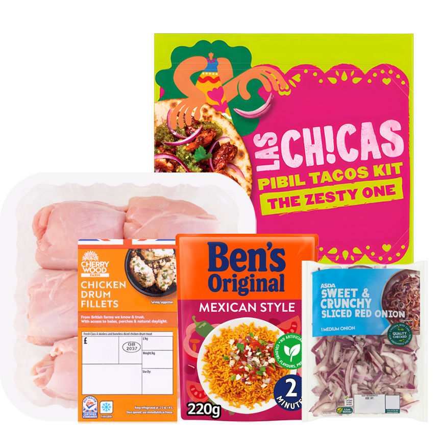 Chicken Tacos with Mexican Rice Meal Bundle for 2 GOODS ASDA   