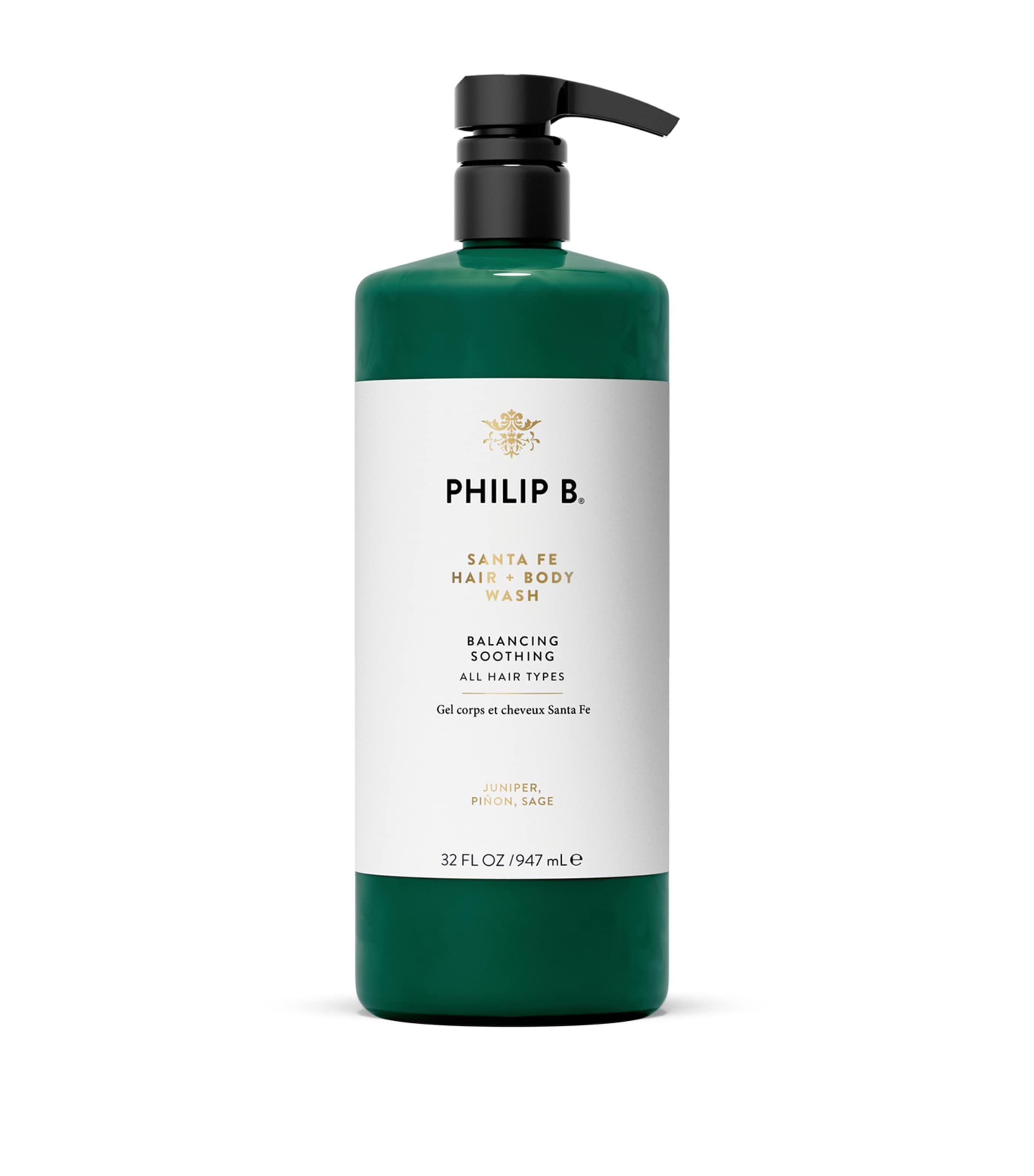 Philip B Santa Fe hair and body wash 947ml, imported from the UK