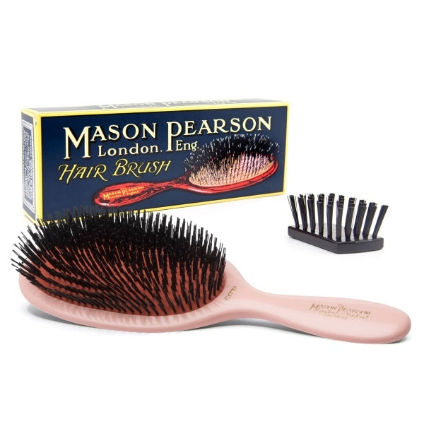 Mason Pearson pink boar bristle hairbrush large, UK version