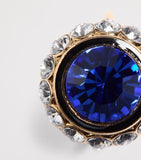 Valentino Garavani crystal VLogo ring gold-tone, UK version