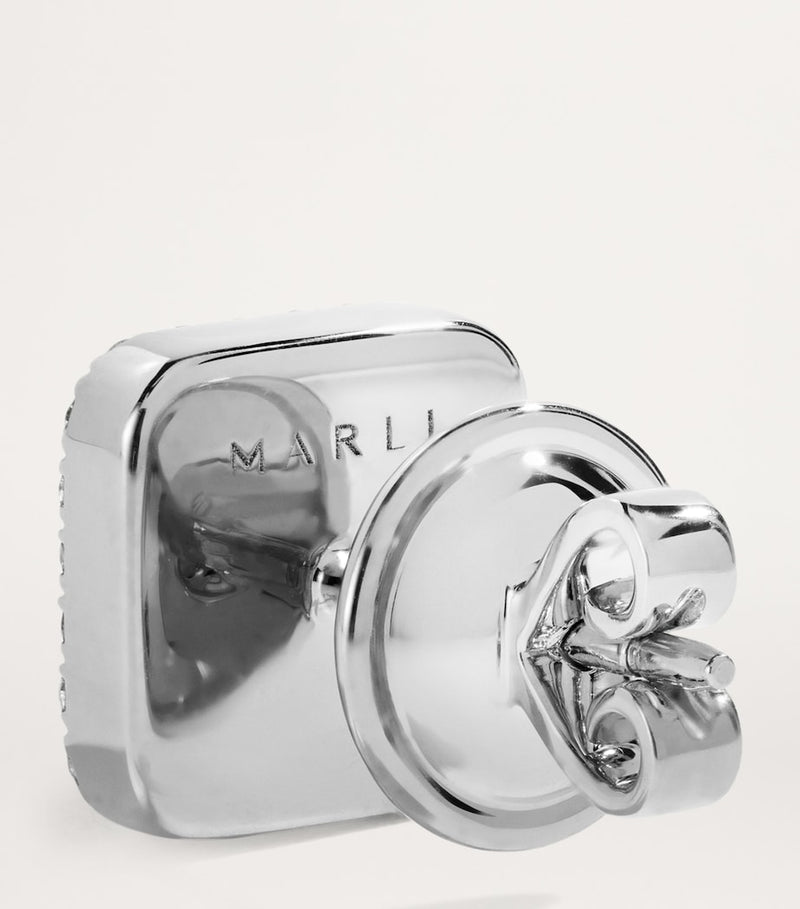 Marli New York Cleo pyramid earrings in 18kt white gold, UK version