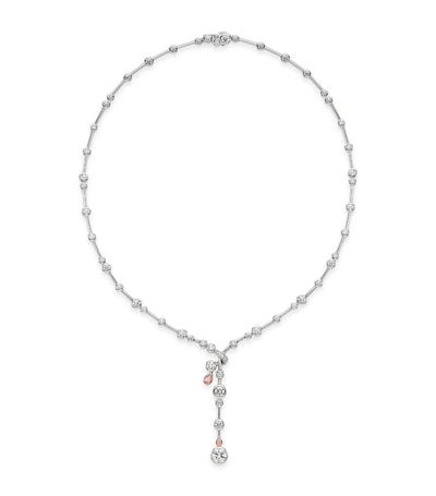 Harrods Boodles Platinum, Rose Gold and Diamond Raindance Necklace- Buy online at McGrocer