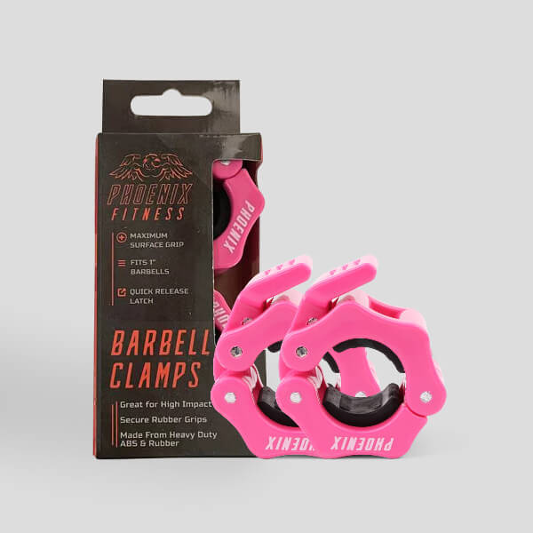 Phoenix Fitness barbell clamp pink 1 inch (British brand)