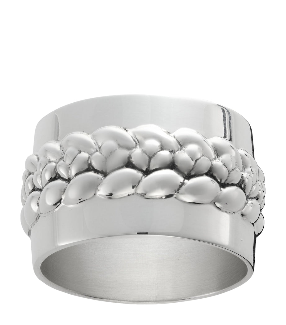 Christofle silver-plated Babylone napkin ring - British product