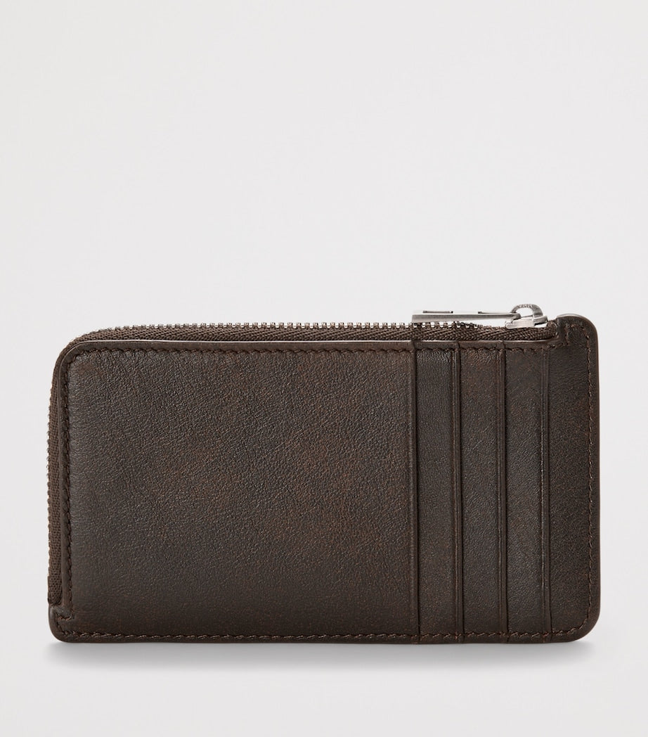 LOEWE calfskin coin card holder with silver riveting (British brand)