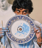 Wedgwood Florentine Marine bone china plate 20.5cm (British brand)
