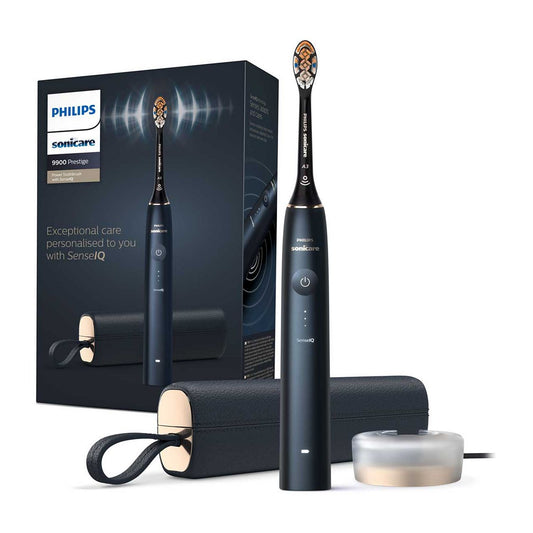 Philips Sonicare 9900 Prestige Power Toothbrush with SensieIQ - Midnight Blue HX9992/12 Dental Boots   