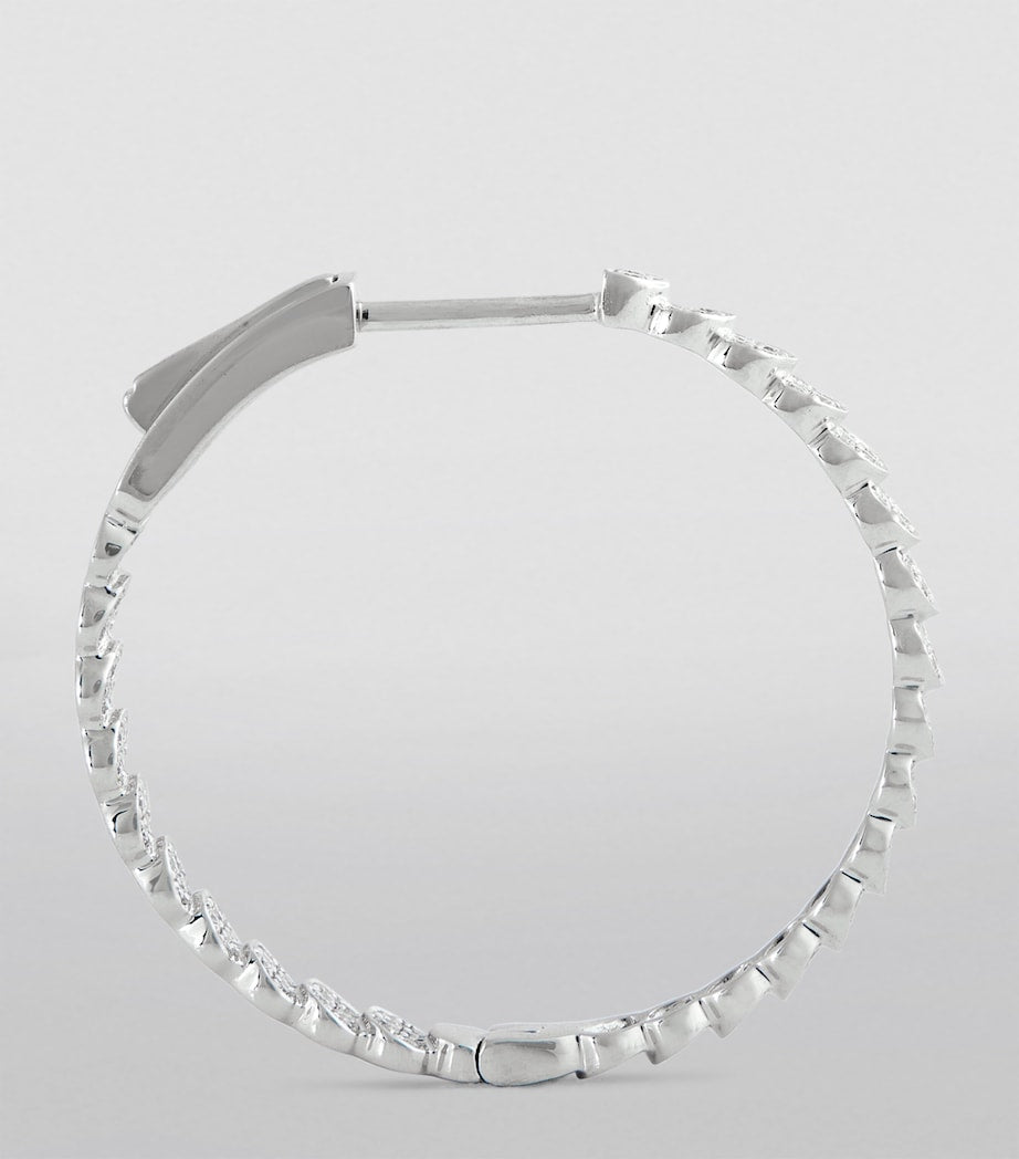 Anita Ko white gold diamond Luna hoop earrings - British product