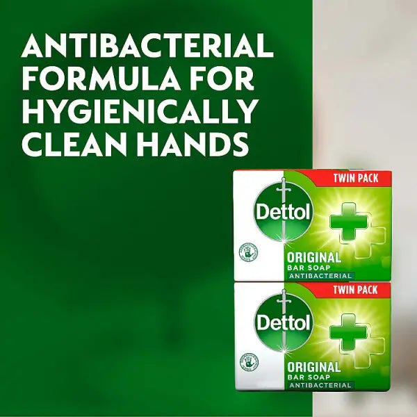 Dettol Original antibacterial soap bar 2 x 100g - British product