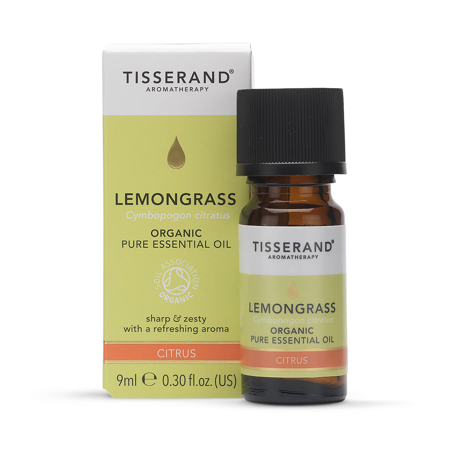 Tisserand Lemongrass Organic Pure Essential Oil 9ml (British brand)