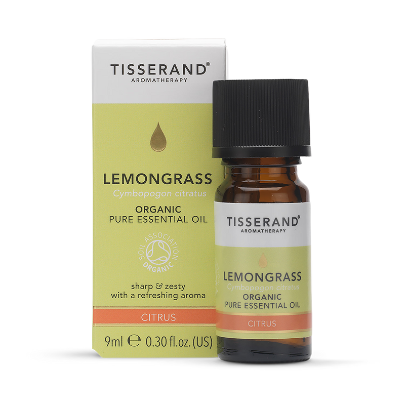 Tisserand Lemongrass Organic Pure Essential Oil 9ml (British brand)