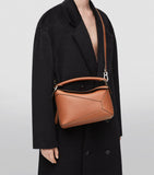 LOEWE Small Leather Puzzle Edge top-handle calfskin bag (British brand)