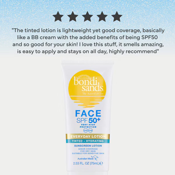 Bondi Sands Tinted Moisturiser SPF 50+ 75ml - British product