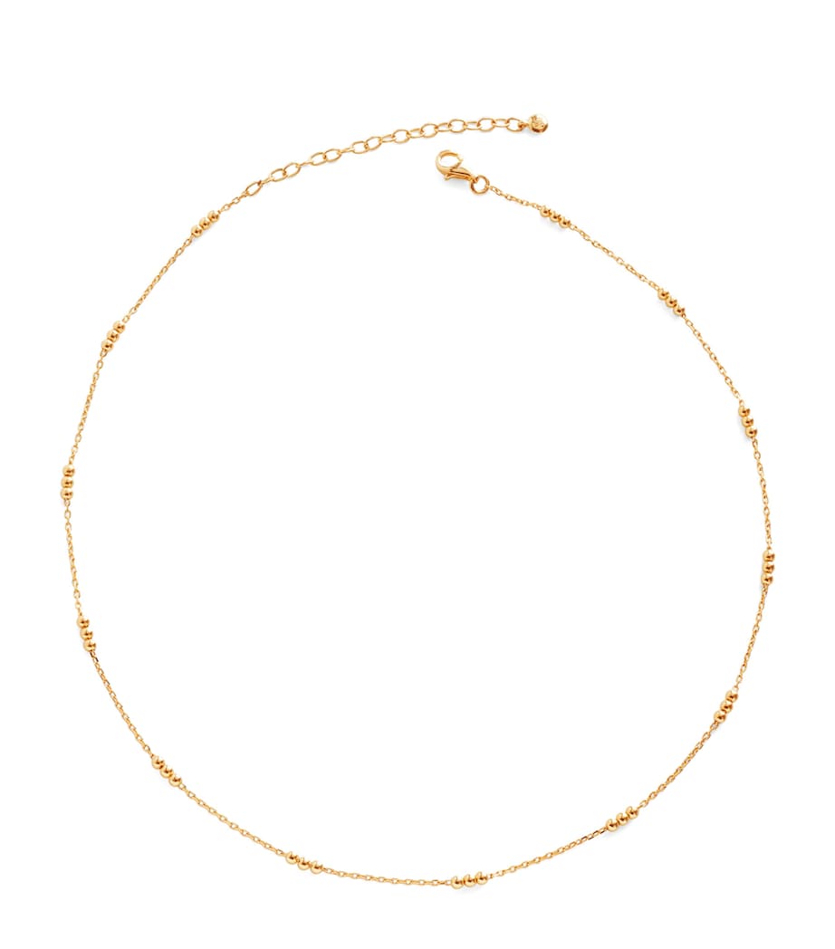 Monica Vinader triple beaded chain necklace 18kt gold vermeil - British product