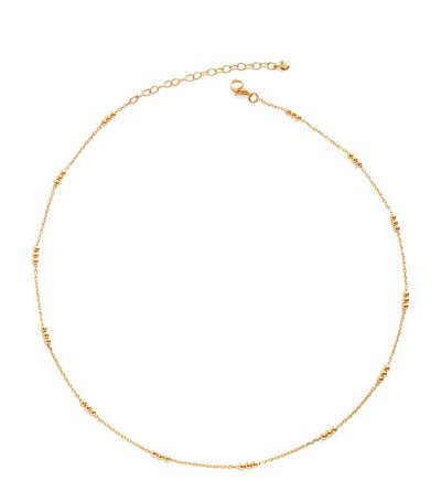 Harrods Monica Vinader Gold Vermeil Triple Beaded Chain Necklace- Buy online at McGrocer