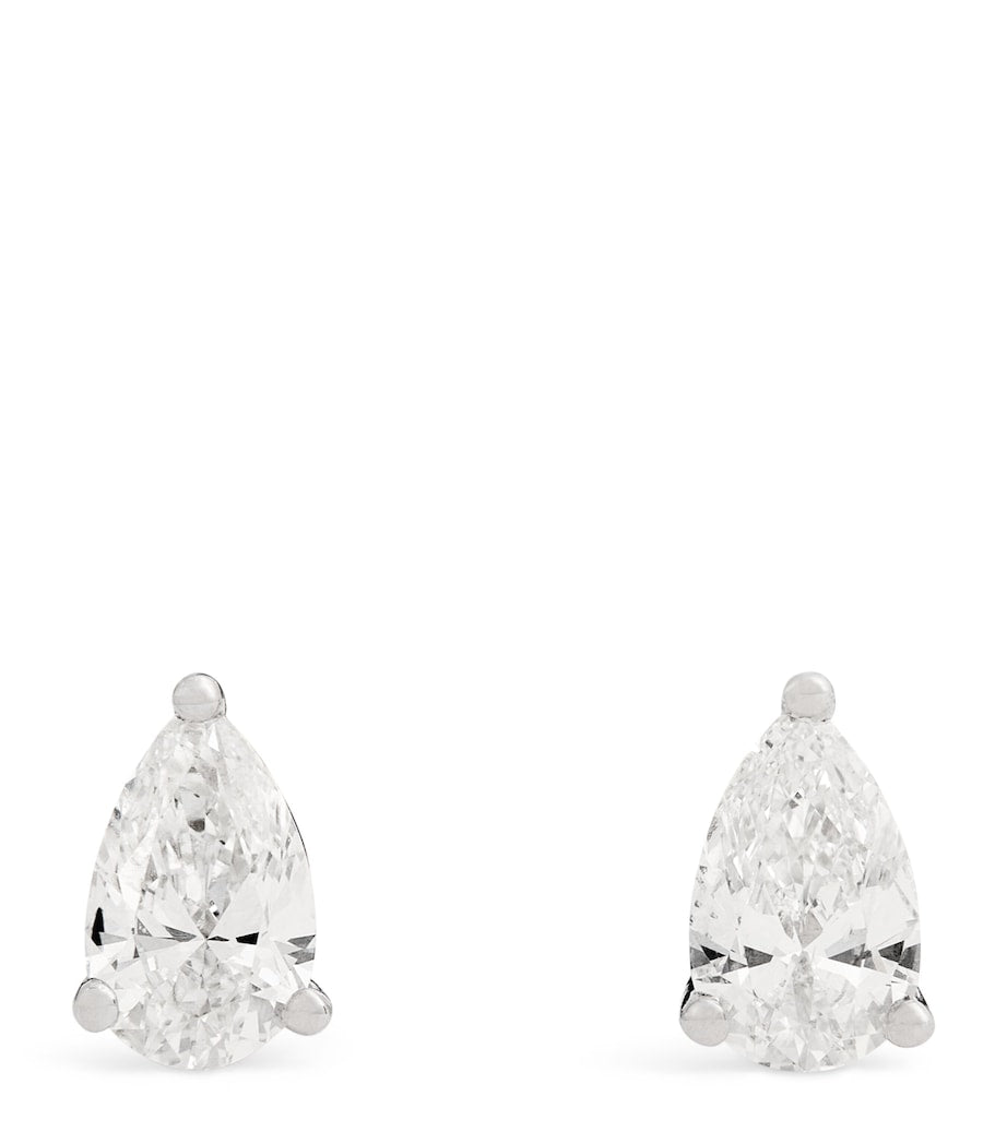 Harrods pear cut diamond stud earrings 0.50ct, UK version