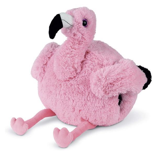 Cozy Noxxiez Flamingo plush hand warmer cushion 35cm - British product