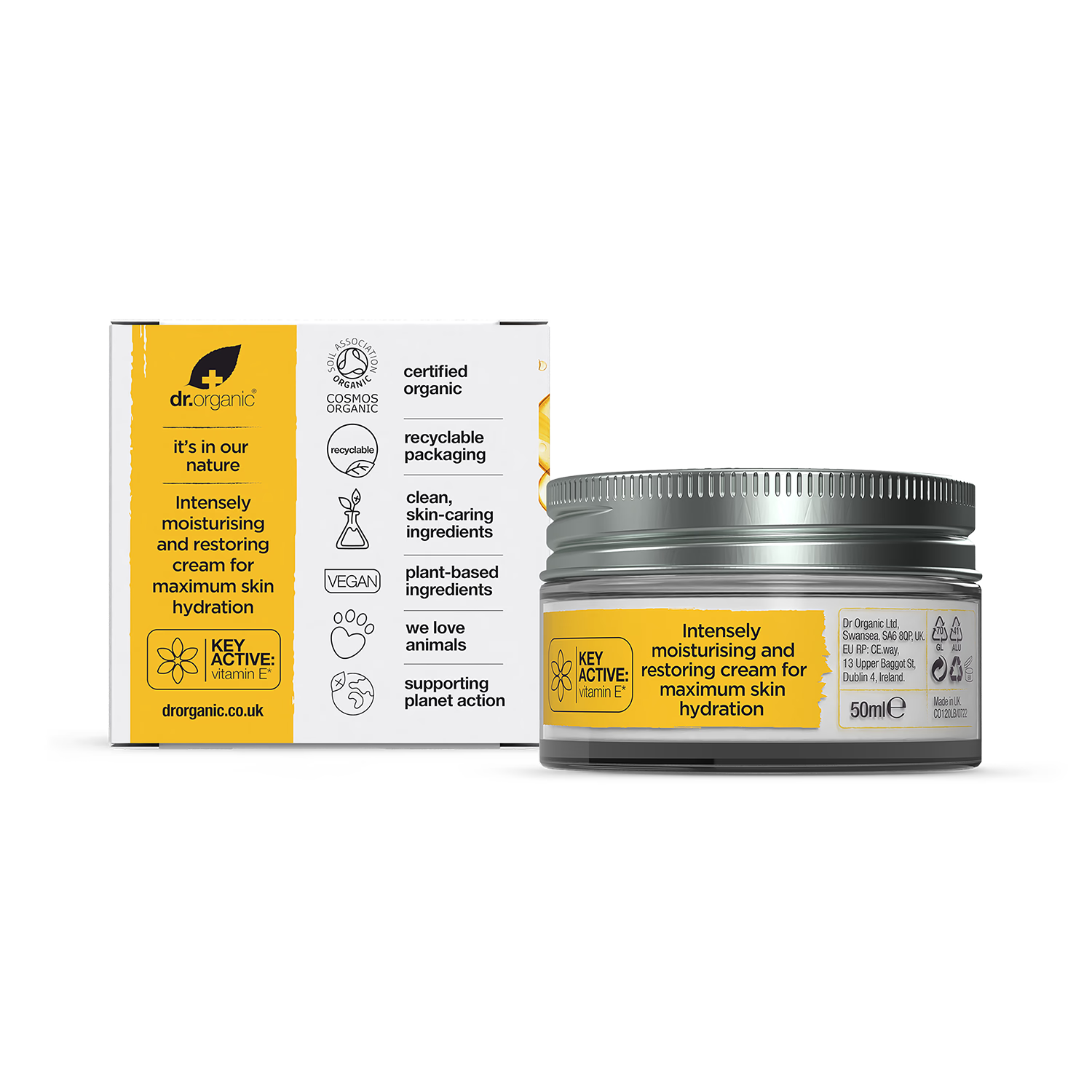 Dr Organic Vitamin E cream 50ml - British product