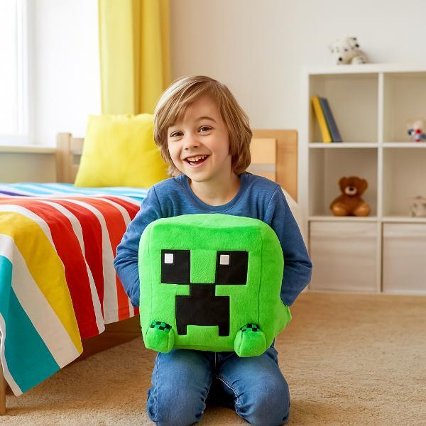 Minecraft green cosy plush hand warmer cushion - British product