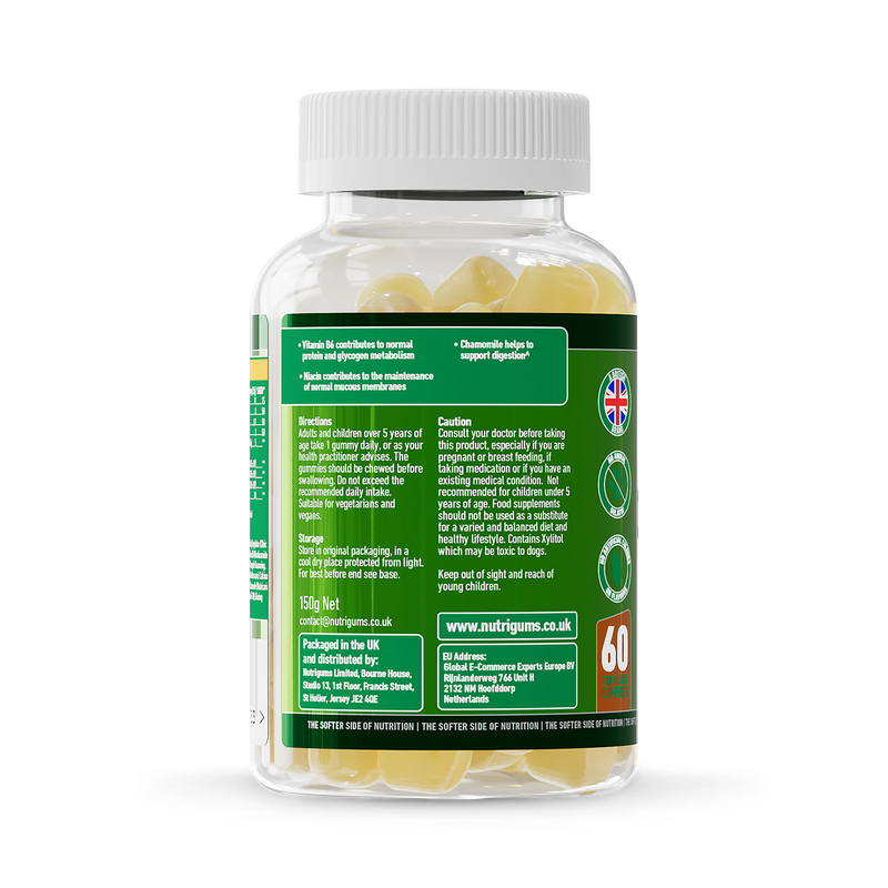 Nutrigums Happy Tums digestion gummies 60 count (British brand)