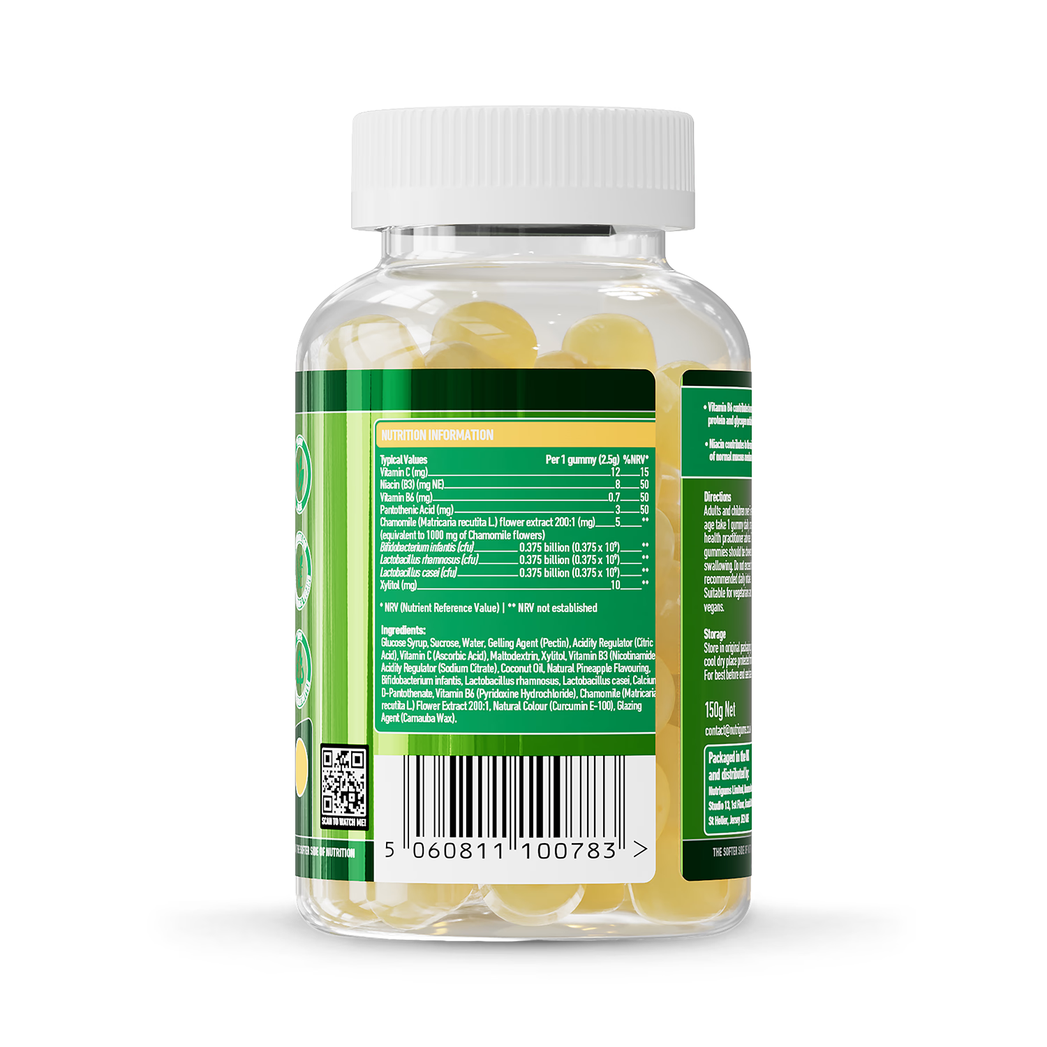 Nutrigums Happy Tums digestion gummies 60 count (British brand)