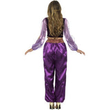 Smiffys Arabian Princess costume purple with trousers top and face veil (British brand)