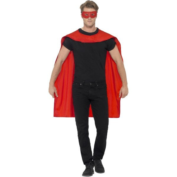 Smiffys red cape with eyemask, imported from the UK