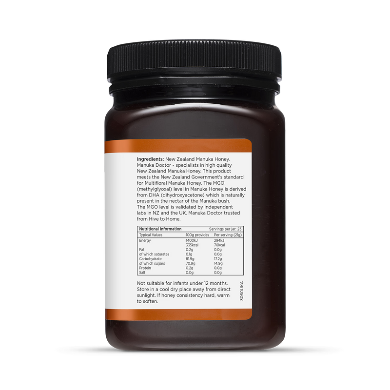 Manuka Doctor Manuka Honey MGO 70 500g, imported from the UK