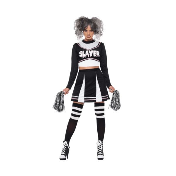 Fever Gothic Cheerleader Costume Black Small UK 8-10 (British brand)