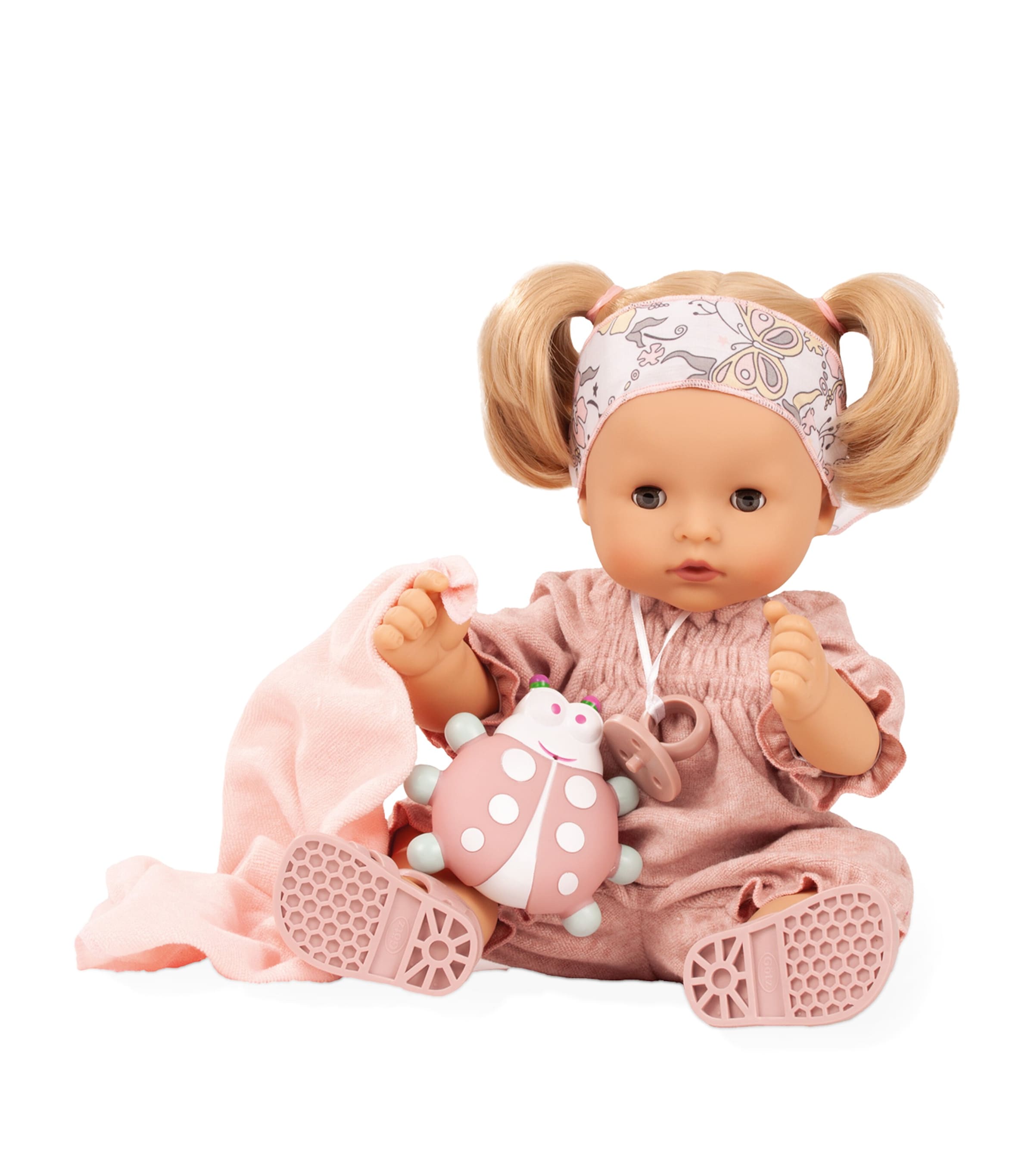GÖTZ Maxy Aquini butterfly doll with terry cloth outfit and water toy, UK version
