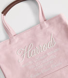 Harrods small embroidered logo tote bag, UK version