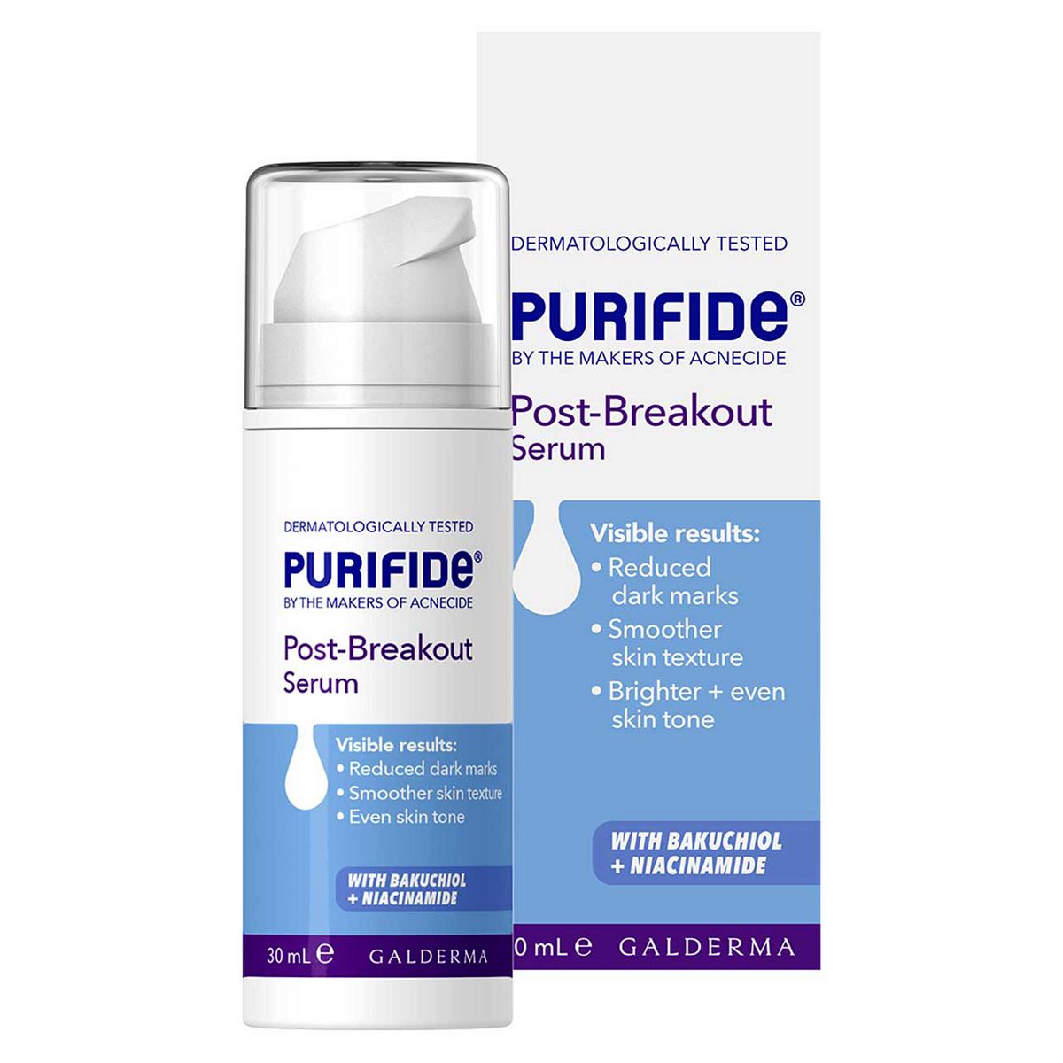 Purifide by Acnecide Post-Breakout Serum with Niacinamide, 48 Hour Hydration 30ml GOODS Boots   