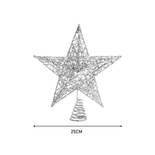 Livingandhome Christmas tree topper star sequins large, imported from the UK