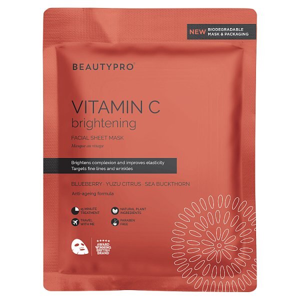 Beautypro Vitamin C Brightening Sheet Mask 22ml GOODS Superdrug   