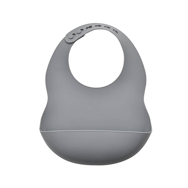 Bambino Silicone Feeding Set Bib, Bowl & Spoon Blue/Grey GOODS Superdrug   